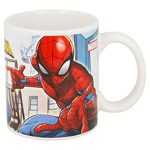 Mug en céramique pour enfants dans une boîte cadeau (Spiderman Streets)