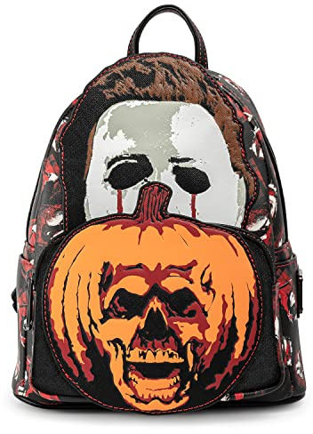 Loungefly Halloween 2 Michael Myers Pumpkin Womens Double Strap Shoulder Bag Purse