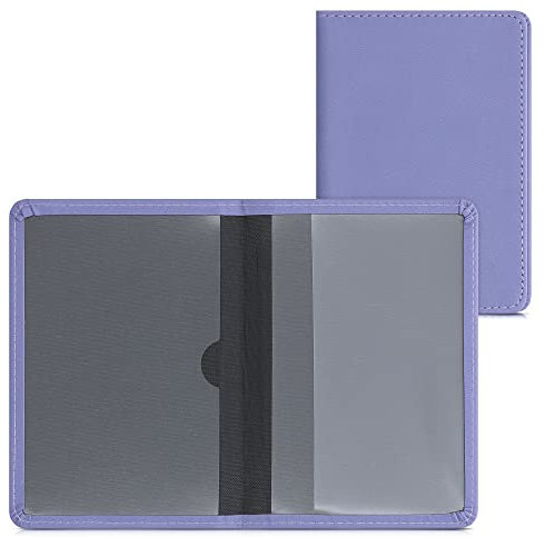 kwmobile Fahrzeugschein Hülle mit Kartenfächern - Kunstleder Etui Tasche für Auto Zulassungsbescheinigung Führerschein Lavendel