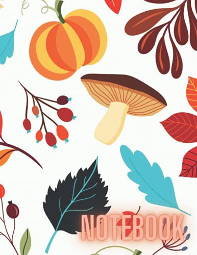 Autumn Theme Notebook - Gridded Whitelines
