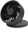 ARCTIC Summair Plus - Foldable desk fan with integrated rechargeable battery, USB-C connection (incl. USB-A charging cable), stepless adjustable 600-3300 rpm - Black
