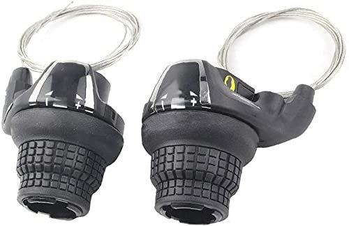 U-K Ensemble de manette de vitesse de vélo 3x6 18 vitesses Kit de commutateur de poignée de vitesse de torsion de vélo de remplacement 2 pièces Professional and Attractive