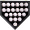 HOROW 21 Baseball-Vitrine transparent Anti-Verblassen abschließbar Wandschrank mit 98% UV-Schutz Acryl Tür Baseball Halterungen Shadow Box Rack für Sammlung Autogramm Baseball