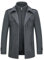 KUDORO Manteau Homme en Laine Chaud pour Hiver Trench Coat Mi-Long Classique Parka Pardessus Caban Slim Fit Élégant Business Décontractée Duffle-Coats Coup-Vent Revers Overcoat(Gris,XS)