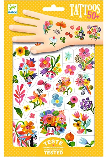 Djeco DJ09616 Aqua Flor Tattoos