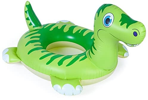 Anillo de natación niños, Dinosaurio Nadar Juguetes Nadar aro Agua Piscina Juguetes inflables para niños niño niña de 3-12 años Verde