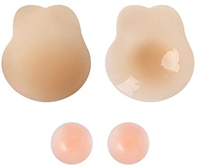 BKEPDY Copricapezzoli Adesivi Reggiseno Invisibile Coppe Adesive Seno Push up Trasparente Boob Tape Alza Seno Adesivo Schiena Nuda