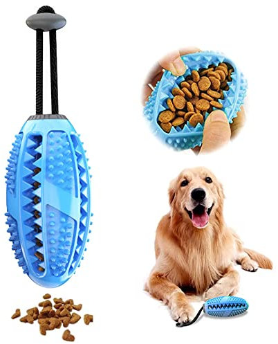 Kauspielzeug für Hunde,Hundezahnbürste Kauspielzeug für Hunde Zahnbürste Hund,Zahnbürsten für Hunde robuster Naturkautschuk und Zahnreinigung für kleine mittlere und große Rasse (14.5*6.5cm, Blau)