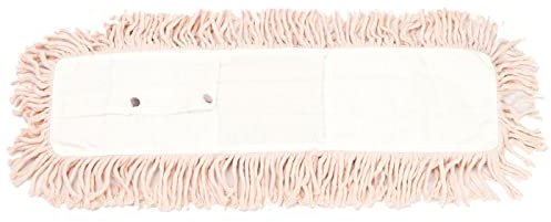 Tradineur - Recambio para mopa de poliéster y algodón, repuesto para fregona de microfibra, limpieza de suelos, baldosas, baño, hogar (Blanco y beige, 60 cm)