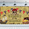 FINGERINSPIRE Piraten Party Hintergrund 185x100 cm Gelb Schatzkarten Zum Aufhängen Banner Party Dekoration Segelboote Schädel Piraten Schatzkisten Kulissen Party Babyparty Requisiten