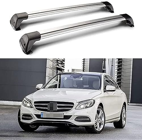 Dachträger-Set Dachträger-Querstangen Dachträger aus Aluminium fürBe-nz C Class W205 4 Door Sedan 2015-2021 2 Stücke