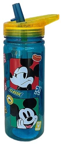 CARTOON Borraccia in tritan Topolino Disney con beccuccio ripiegabile bottiglia per bambini 580 ml BPA Free