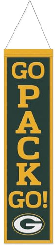 Green Bay Packers SLOGAN NFL Wool Banner 80x20cm