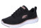Skechers Femme Flex Appeal 5.0, Black Mesh Rose Gold Trim, 38 EU