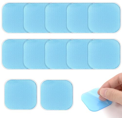 VOSSOT 12 Stück Gel Pads,EM 59 Pads für Trainer,EMS Gel Pad, Bauchtrainer,Elektrische Muskelstimulation,Abs Trainer Ersatz Gel Blatt Ersatz Pad,Hydrogel,Gelpads Multifunktionale