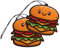 2er Set Tuning Lufterfrischer Duftbaum fürs Auto Air Freshener Design Duft Anhänger (2x Hamburger)