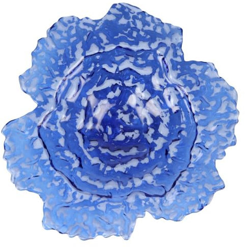 Vietri Ostrica - Centrotavola in vetro blu, 43,2 cm, piatto decorativo per cucina a isola, decorazione per la casa
