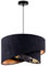 Light-Home Milan Lampenschirm Hängelampe Hängeleuchte - Deckenlampe Industrial für Wohnzimmer Schlafzimmer und Esszimmer - Pendelleuchte mit Lampenschirm aus Velours - Schwarz und Gold Blatt