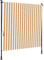 vidaXL Außenrollo, Senkrechtmarkise mit Kurbel, Einziehbar Sichtschutz für Terrasse Balkon, Sonnenschutzrollo, Orange Weiß 150x270cm Stoff Stahl