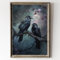 Schwarze Krähe Wandkunst Rabe Kunstwerk für Wände Dark Academia Gemälde Gothic Rabe Wandkunst Dunkler Rabe Druck Gothic Krähe Gemälde für Zimmer Rabe Malerei Vintage Schwarz Rabe Bild 40,6 x 61 cm