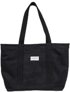 HOLZRICHTER Berlin Shopper No 4-1 Schwarz - geräumiger Shopper, feminine Schultertasche aus 100% Bio-Baumwolle