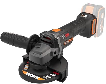 Worx Smerigliatrice angolare wireless 20 V 115 mm | WX815.9 | potenza equivalente a 1000 W, taglio 50% più veloce, design compatto