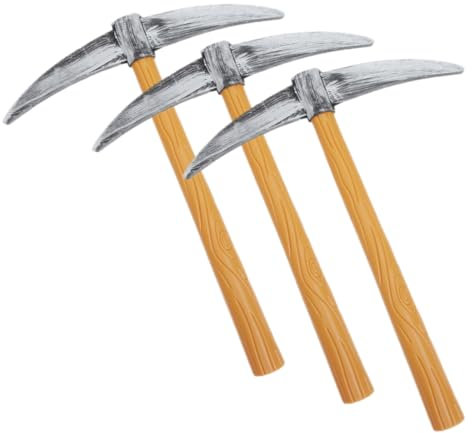 AOKWAWALIY 3 Stück Spitzhacke Requisiten Schaum Spitzhacke Cosplay Spitzhacke Sicher Spitzhacke Prop Gefälschte Spitzhacke Werkzeug Halloween Kostüm Zubehör