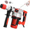 1200W,SDS Rotary Hammer Drill with 360° Rotating Secondary Handle,3 Function Corded Rotary Hammer for Concrete Drilling,Including Grease,Carbon Brush,Gloves,Protective Cover,No-drillbit