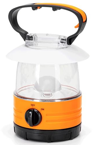Linterna de camping, 4 pilas AA, diseño compacto, luz brillante, resistente al agua; ideal para actividades al aire libre y emergencias.