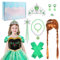 Prinzessin Anna Kostüm Zubehör Set für Kinder, Schmuckset mit Perücke, Halskette, Handtasche - Dress Up Geschenke für Mädchen Party Geburtstag