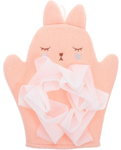 VICASKY Waschhandschuhe Doppelseitige Scrubbing Mitten Mit Süßem Hasen-design Sanft Zur Empfindlichen Haut Für Gründliche Reinigung Beim Baden Für Neugeborene Und Kleinkinder
