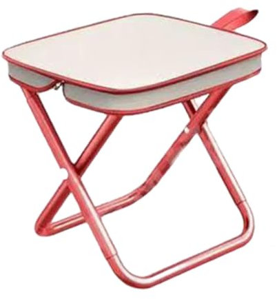 Harilla Campinghocker, Sitz, Kleiner Faltbarer Stuhl, zusammengeklappt, mit Reißverschluss, Handtasche, Angelhocker, tragbarer Klapphocker für Reisen, Rosa 28x23x30cm