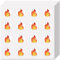 CREATCABIN 128 Stück 8 Bögen Feuer Aufkleber Kleine Flammen Aufkleber 2.5cm Selbstklebend Wasserdicht Kunststoff Rund Punkte Cartoon Scrapbooking Etiketten Dekoration Für Planer Wasserflaschen