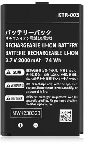 KTR-003 Ersatz Akku kompatibel mit Nin-tendo 3DS N3DS Ersatzbatterie with Werkzeugsatz