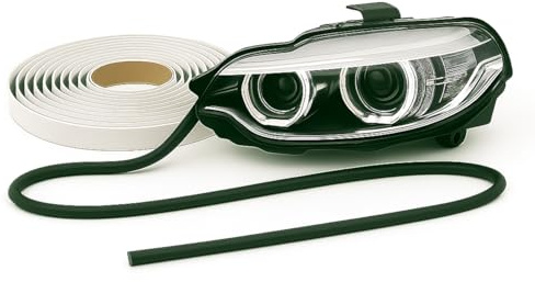 Butylband Butylrundschnur Auto - 7 m (Ø6 mm (5x6 mm) / 7 m) Schwarz | wasserdichtes Dichtmittel für Scheinwerfer & Lampengehäuse Abdichtung - zur Reparatur beschlagener Fahrzeugscheinwerfer