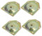 Operitacx Lot de 4 Plaques de Fixation Inclinées pour Pieds de Meubles Connecteurs Robustes pour Chaise et Table Coussinet de Connexion en Facile à Installer pour Réparation de Meubles