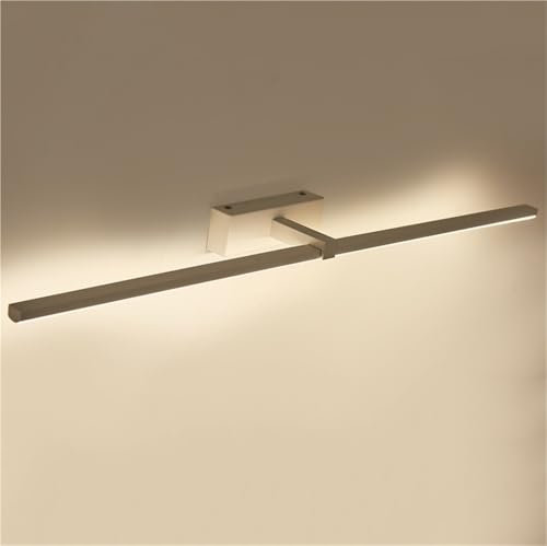 LYOUAE Spiegelleuchte Spiegellampe Minimalistische LED-Spiegelleuchten, LED-Badezimmer-Waschtisch-Lichtleiste, Moderne Bad-Wandleuchte for Make-up, Badezimmer, Toilette(White warm Light,40CM)