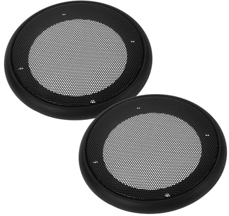 LIGIGWASH 2 pièces Haut-Parleur pour Voiture Protection Maille Métallique Noire Protège Caisson Basse et Haut-Parleur Débris Design Élégant pour Système Audio Auto