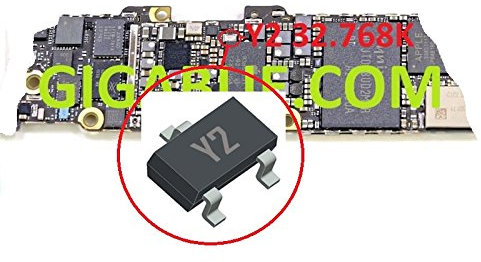Gigabue Repuesto iPhone 5 Y2 32.768 K 20ppm 12.5pf IC Chip para Tarjeta Madre