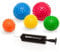 5er SPAR SET mit Pumpe | Massagebälle mit Noppen | Noppenbälle | Igelbälle | Arthro Sensorik Ball | Nicht aufgepumpt!