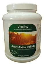 Barbara Seitz Kräutermischung Vitality AtemAktiv Pellets - Atemwegskräuter für Pferde, Staubfrei, Bronchialkräuter für Pferde, beruhigt die Atemwege, fördert das Abhusten, (900 g)