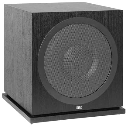 ELAC Debut 2.0 SUB3030 - Subwoofer alimentato da 12 con AutoEQ, nero, driver personalizzato e amplificatore BASH di picco da 1000 Watt, Bluetooth avanzato, armadi in MDF rinforzato