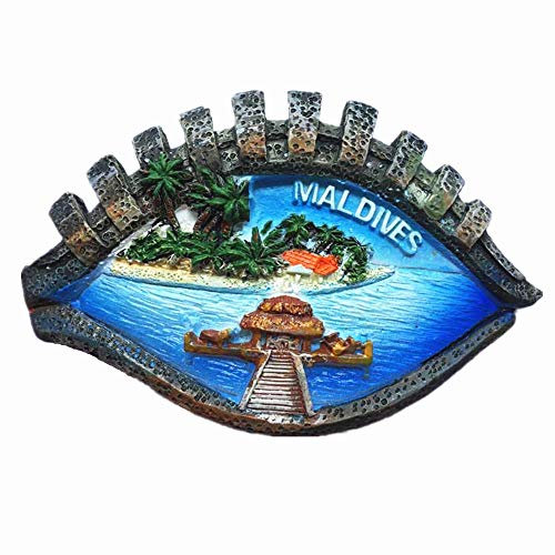 3D-Malediven-Souvenir-Kühlschrankmagnet, Heim- und Küchendekoration, Malediven-Kühlschrankmagnet