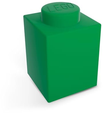 IQ LEGO Iconic Luz Nocturna 1x1 Silicona Brick LED - Verde - Con cambio automático de 8 colores y bloqueo manual de colores (3 pilas AAA incluidas) - Dimensiones: 116 mm de altura x 78 mm de ancho.
