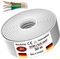 MAS Premium Feuchtraumkabel Stromkabel von 5m bis 70m Mantelleitung NYM-J 5x4 mm² Elektrokabel Ring für feste Verlegung (30m)
