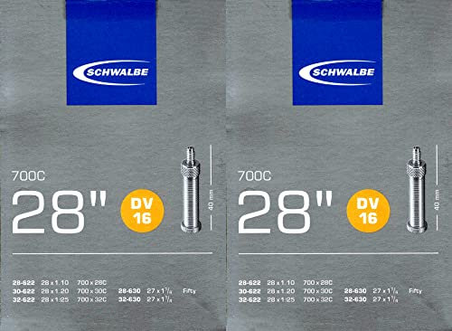 2X Schwalbe DV 16 Schlauch 28' Ventil: Blitz Dunlop Express DV16 Dunlopventil