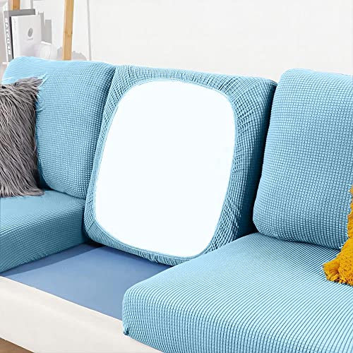 BOLUXIU Sofa-Sitzkissenbezug, Stretch, elastischer Kissenbezug, , mehrere Farben, passend für alle Sofas (einschließlich L-förmiger Ecksofas), Hellblau, 1 Sitzer(50-65cm)