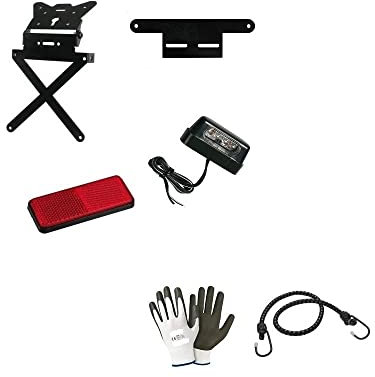 COMPATIBILE CON KTM LC4 640 SM VERNICIATO A.E. PORTATARGA SUPPORTO TARGA DOPPIA REGOLAZIONE+KIT CATARIFRANGENTE+SUPPORTO CATADIOTTRO+LUCE TARGA E13 PER MOTO IN ALLUMINIO OMOLOGATO UE