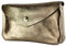 modamoda de - P11 - ital. Portefeuille en cuir pour femme, taille M, Doré vieilli métallisé, m
