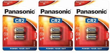 Lot de 3 Piles au Lithium CR2 / CR17355 Original Panas.